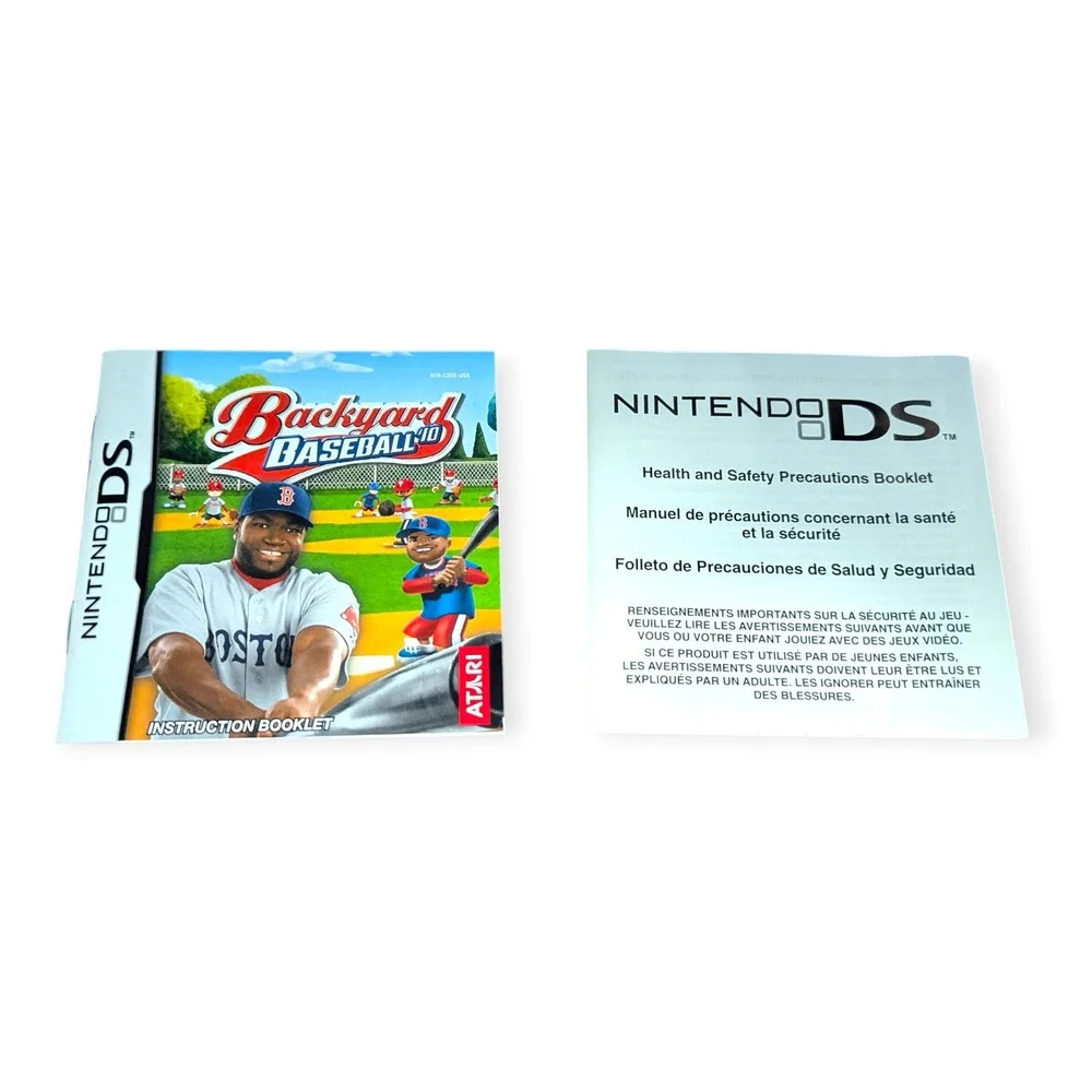 Nintendo DS Backyard‎ Baseball 2010 Complete Game Cartridge Case Manuals CIB